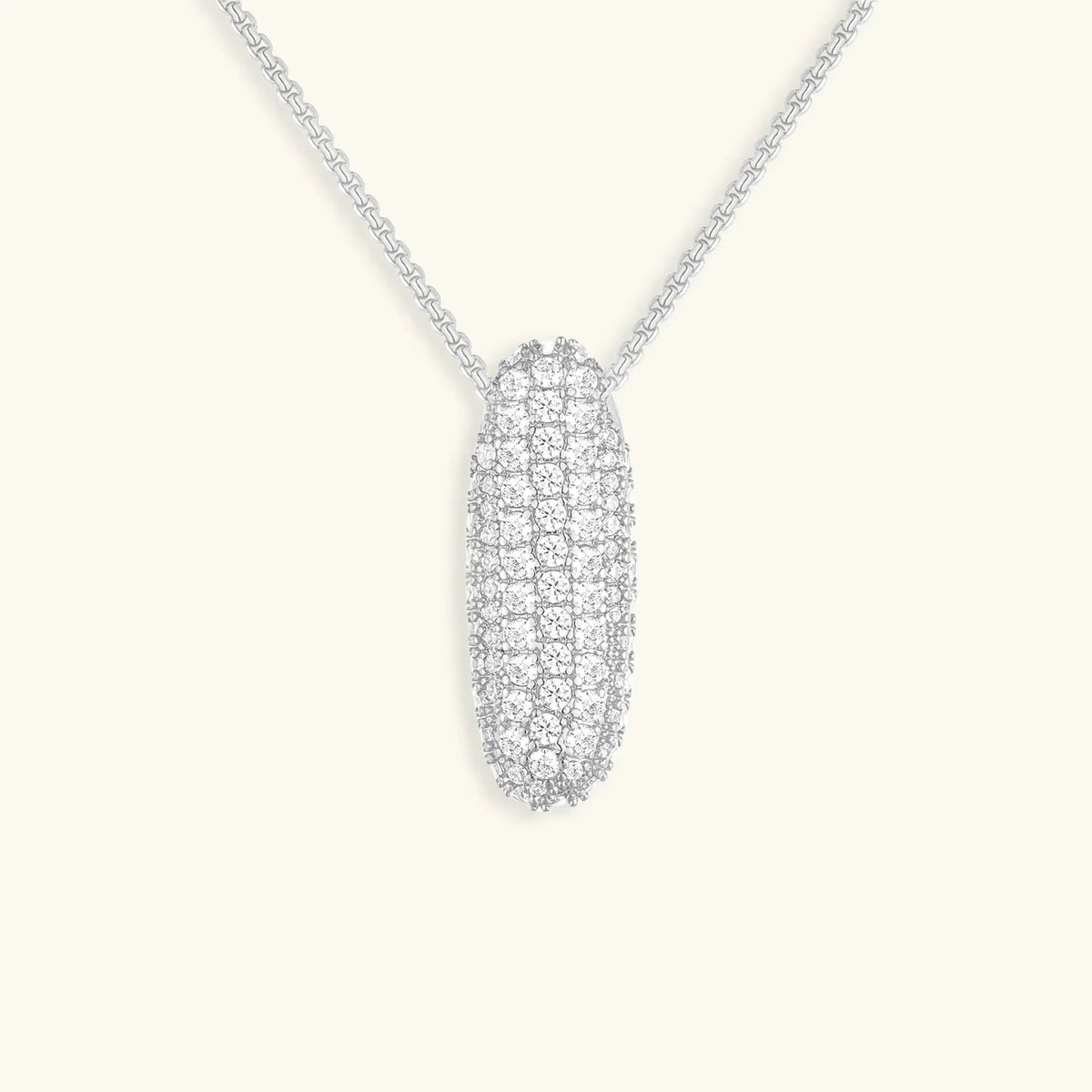 [Amore]Bubble Initial Diamond Necklace