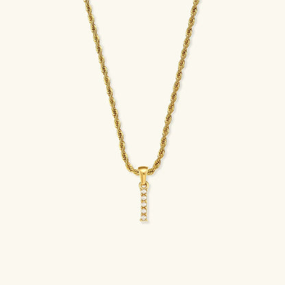 [Amore]Elodie Initial Letter Pearl Necklace