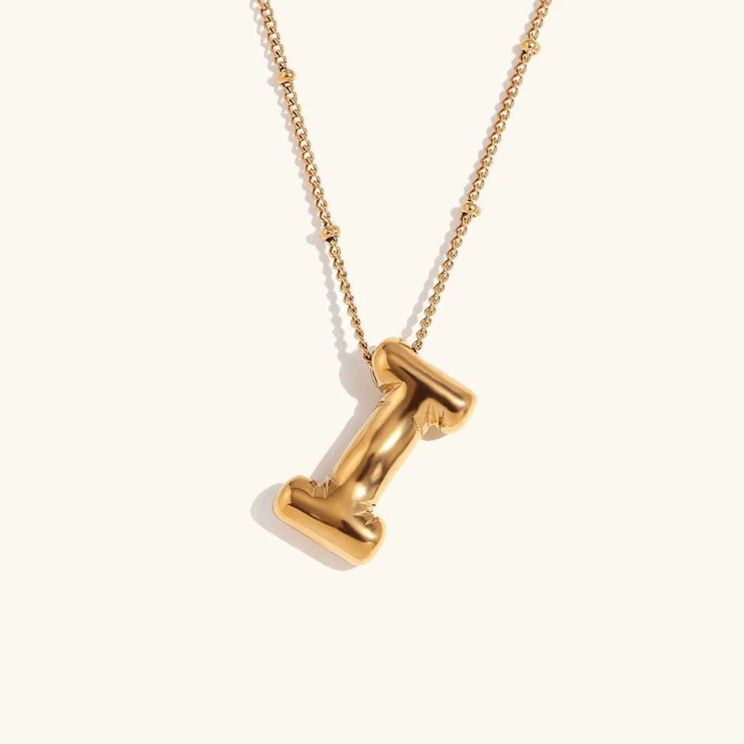 [Amore]Balloon Gold Initial Necklace