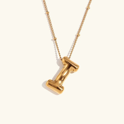 [Amore]Balloon Gold Initial Necklace