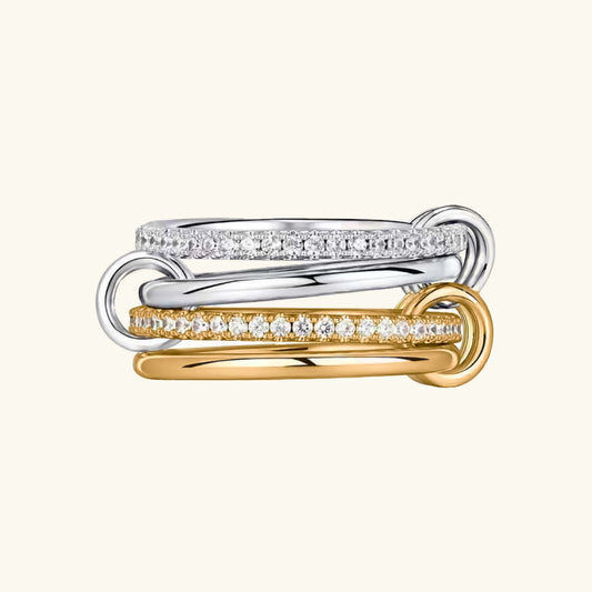 [Amore]Ivy Stacked Diamond Ring