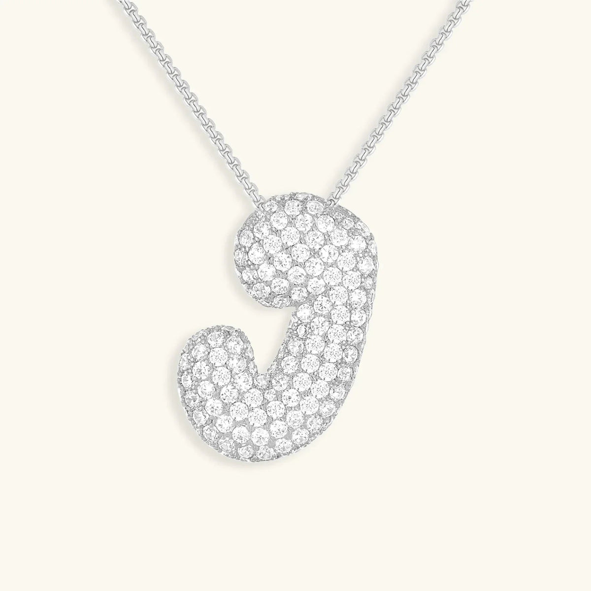 [Amore]Bubble Initial Diamond Necklace