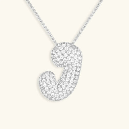 [Amore]Bubble Initial Diamond Necklace