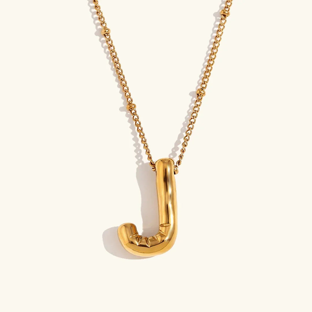 [Amore]Balloon Gold Initial Necklace