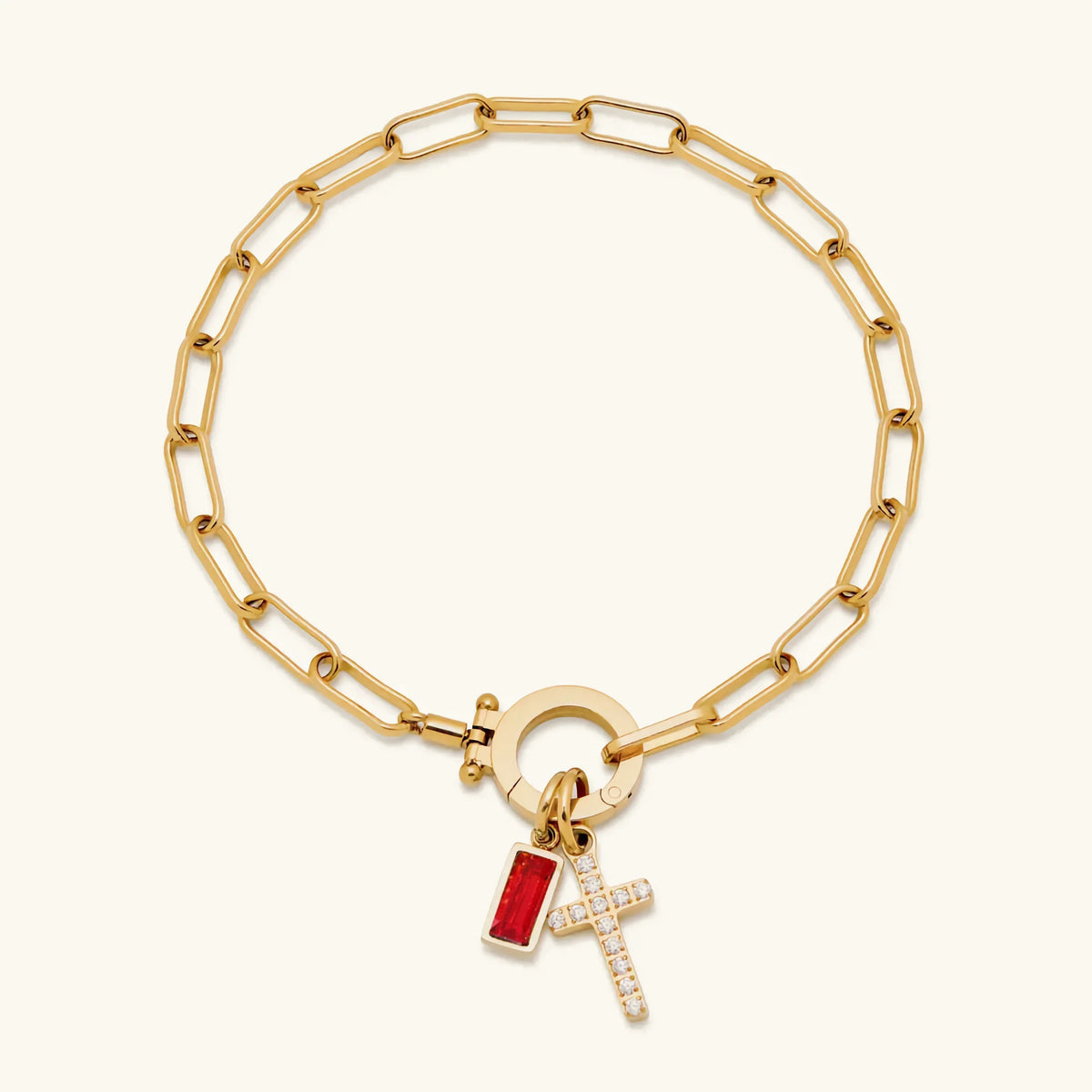 [Amore]Annabella Birthstone Cross Bracelet