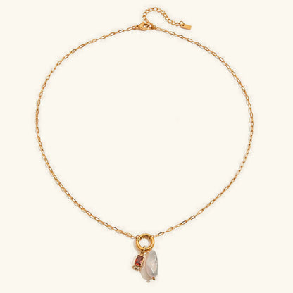 [Amore]Caitlin Birthstone Pearl Necklace