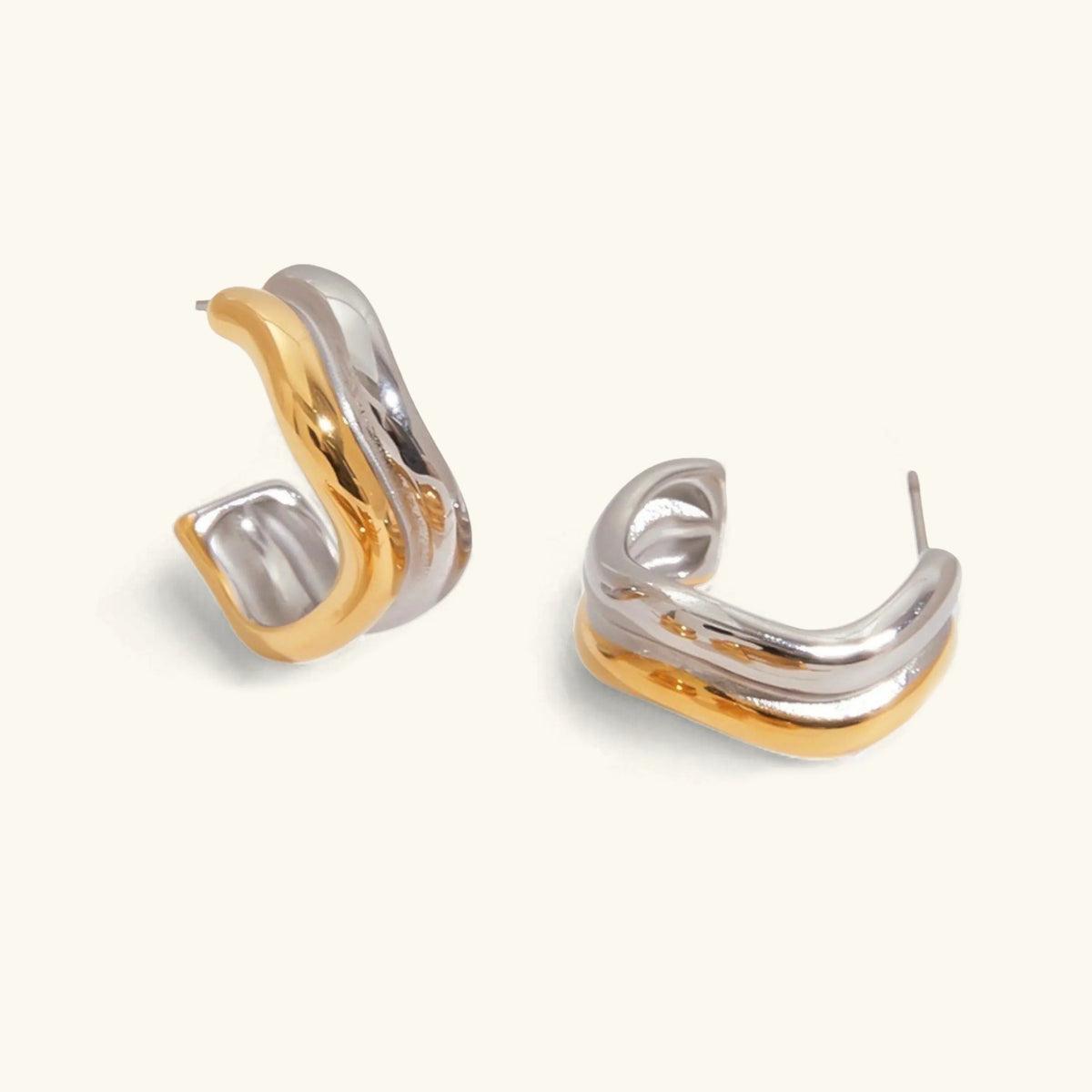 [Amore]Double Curve Hoops