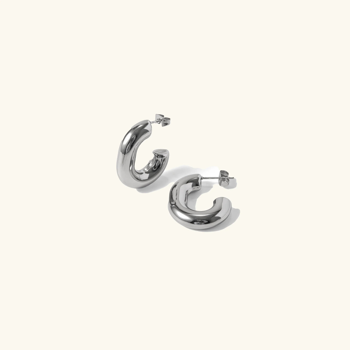 [Amore]Alera Silver Hoops