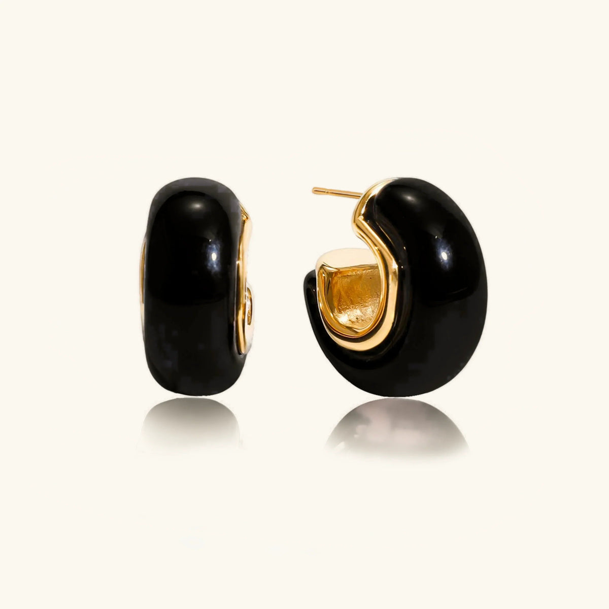 [Amore]Lexi Chunky Enamel Hoops