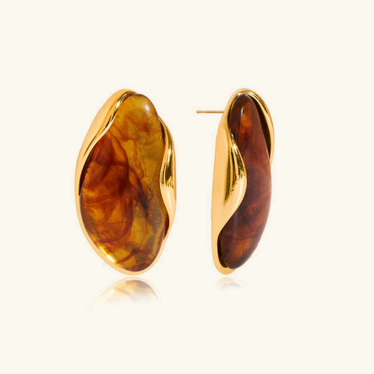 [Amore]Amelise Polished Gemstone Earrings