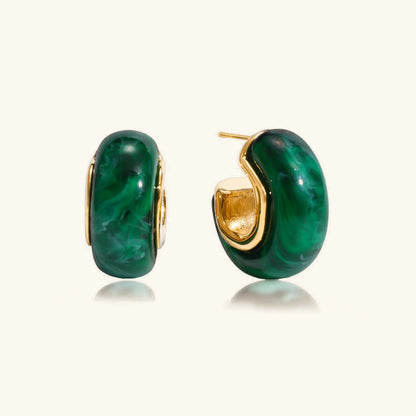 [Amore]Lexi Chunky Enamel Hoops