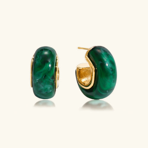 [Amore]Lexi Chunky Enamel Hoops
