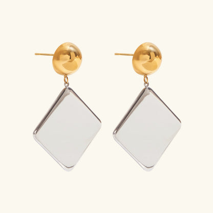 [Amore]Kelly Geometric Drop Earrings