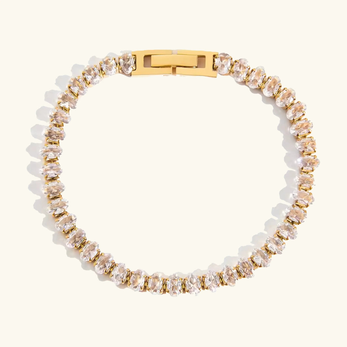[Amore]Avaria Oval Cut Tennis Bracelet