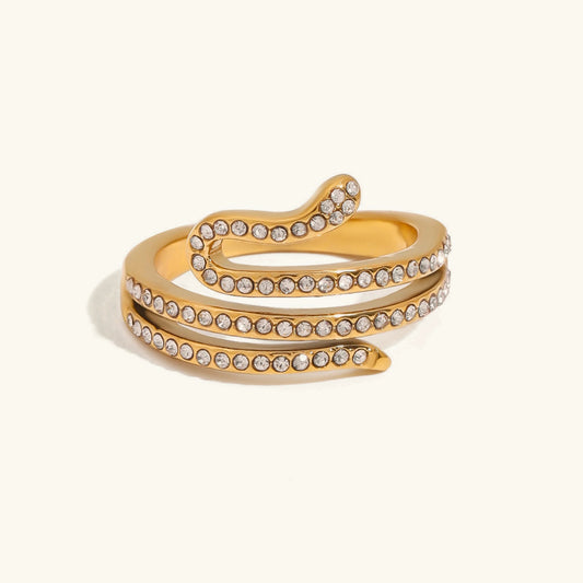 [Amore]Serpentina Layered Diamond Ring