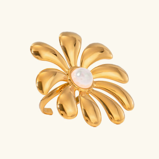 [Amore]Bellemare Floral Gold Ring