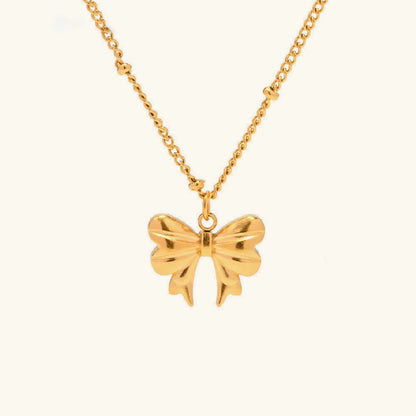 [Amore]June Bow Necklace