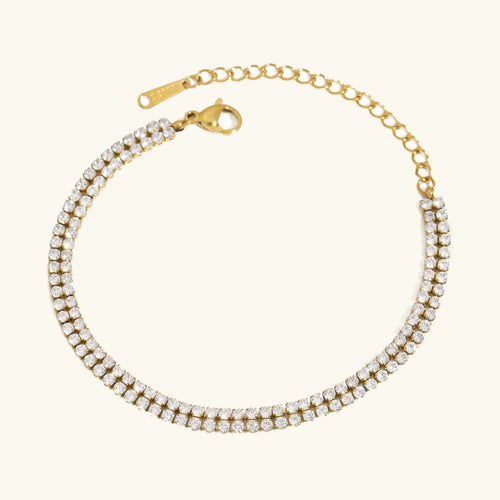 [Amore]Celene Layered Tennis Bracelet