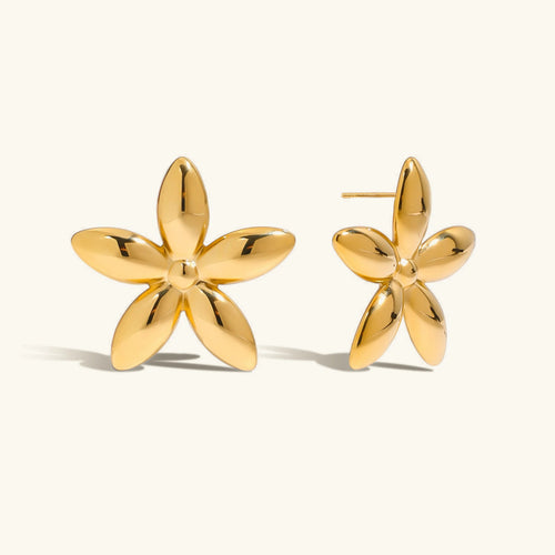 [Amore]Monica Floral Gold Earrings