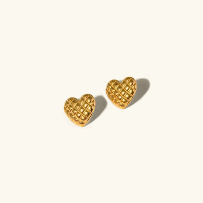 [Amore]Irina Gold Heart Earrings