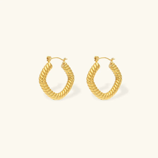[Amore]Emani Twist Square Earrings