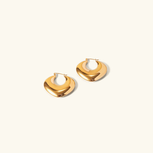 [Amore]Fawn Gold Hoops