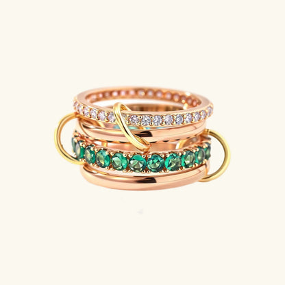 [Amore]Imani Stacked Diamond Ring