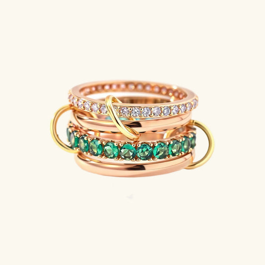 [Amore]Imani Stacked Diamond Ring