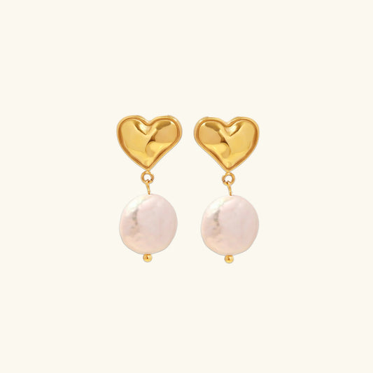 [Amore]Blanche Freshwater Pearl Earrings