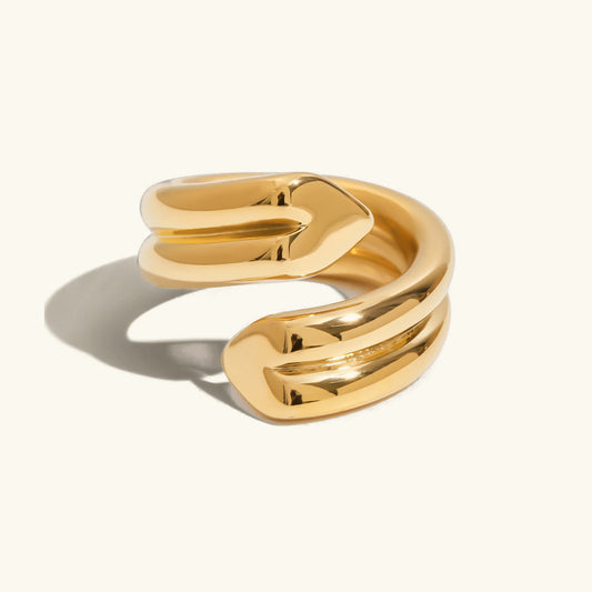 [Amore]Tara Heart Twist Gold Ring