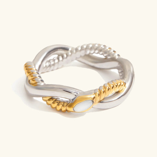 [Amore]Nerisse Two-Tone Twist Ring