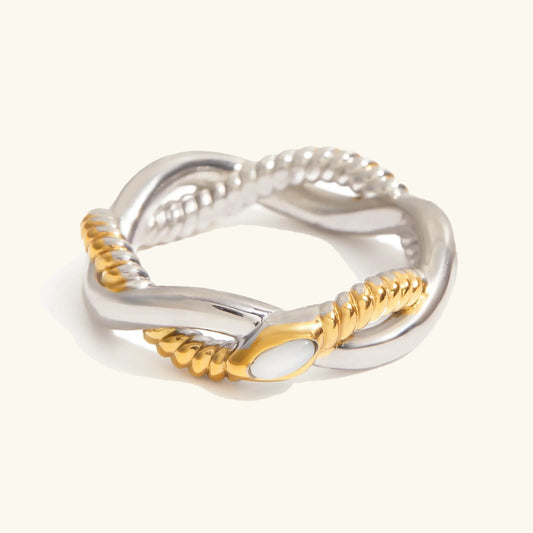 [Amore]Nerisse Two-Tone Twist Ring