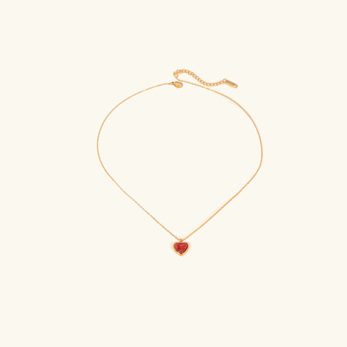 [Amore]Cecily Gold Heart Necklace