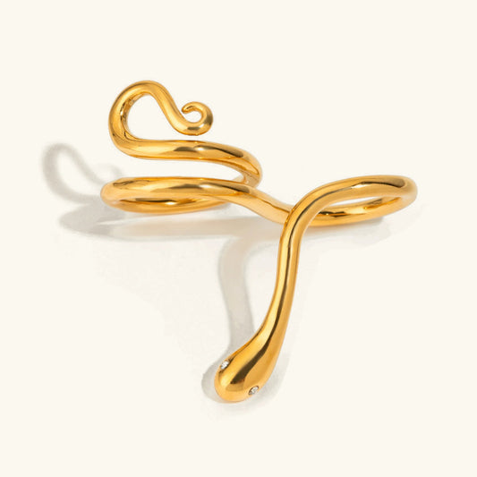 [Amore]Gemmie Golden Snake Ring