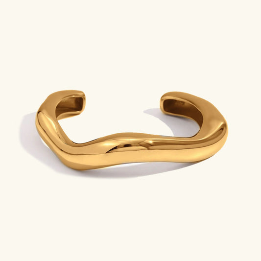 [Amore]Zaria Asymmetrical Gold Bangle