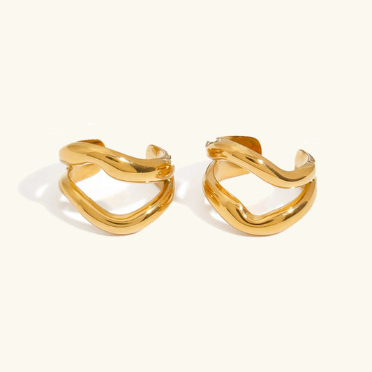 [Amore]Rosiel Gold Ear Cuff Earrings