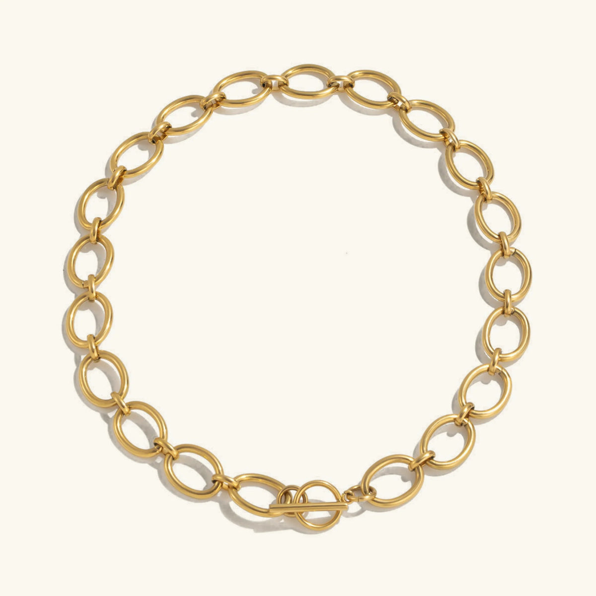 [Amore]Cielle Chunky Gold Chain Necklace