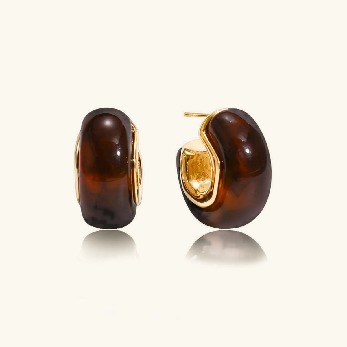 [Amore]Lexi Chunky Enamel Hoops
