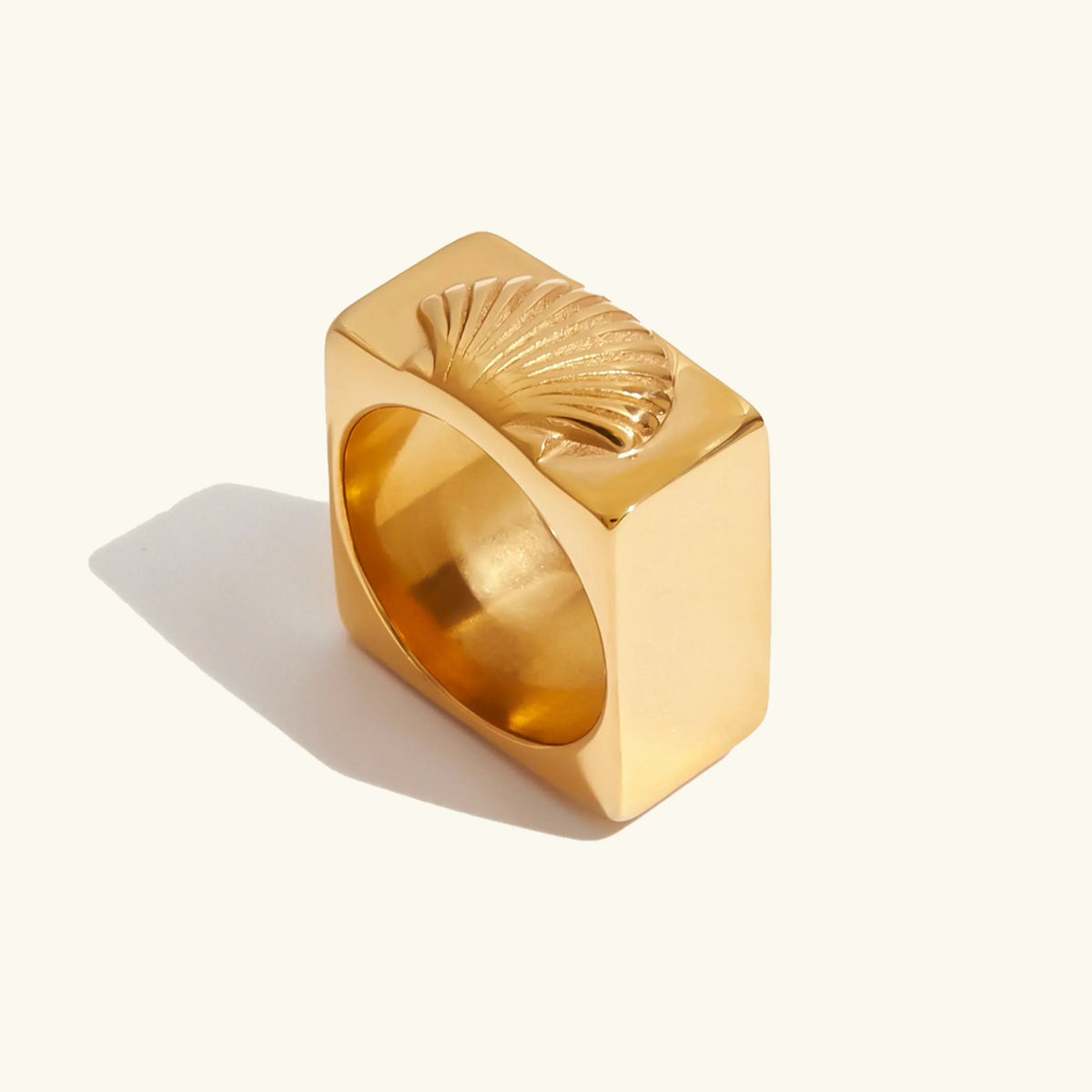 [Amore]Carlotta Geometric Shell Ring