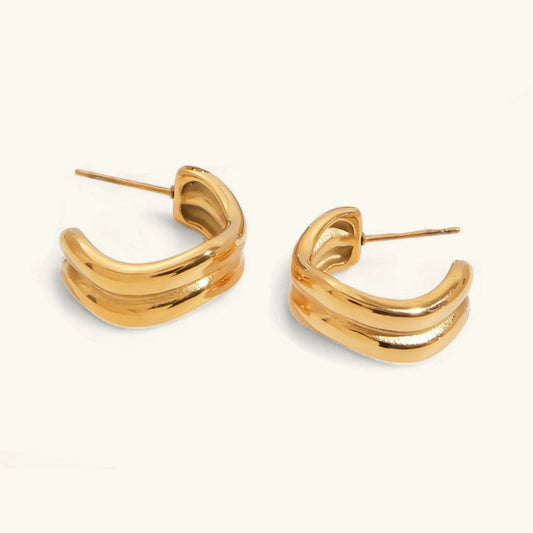 [Amore]Double Curve Hoops