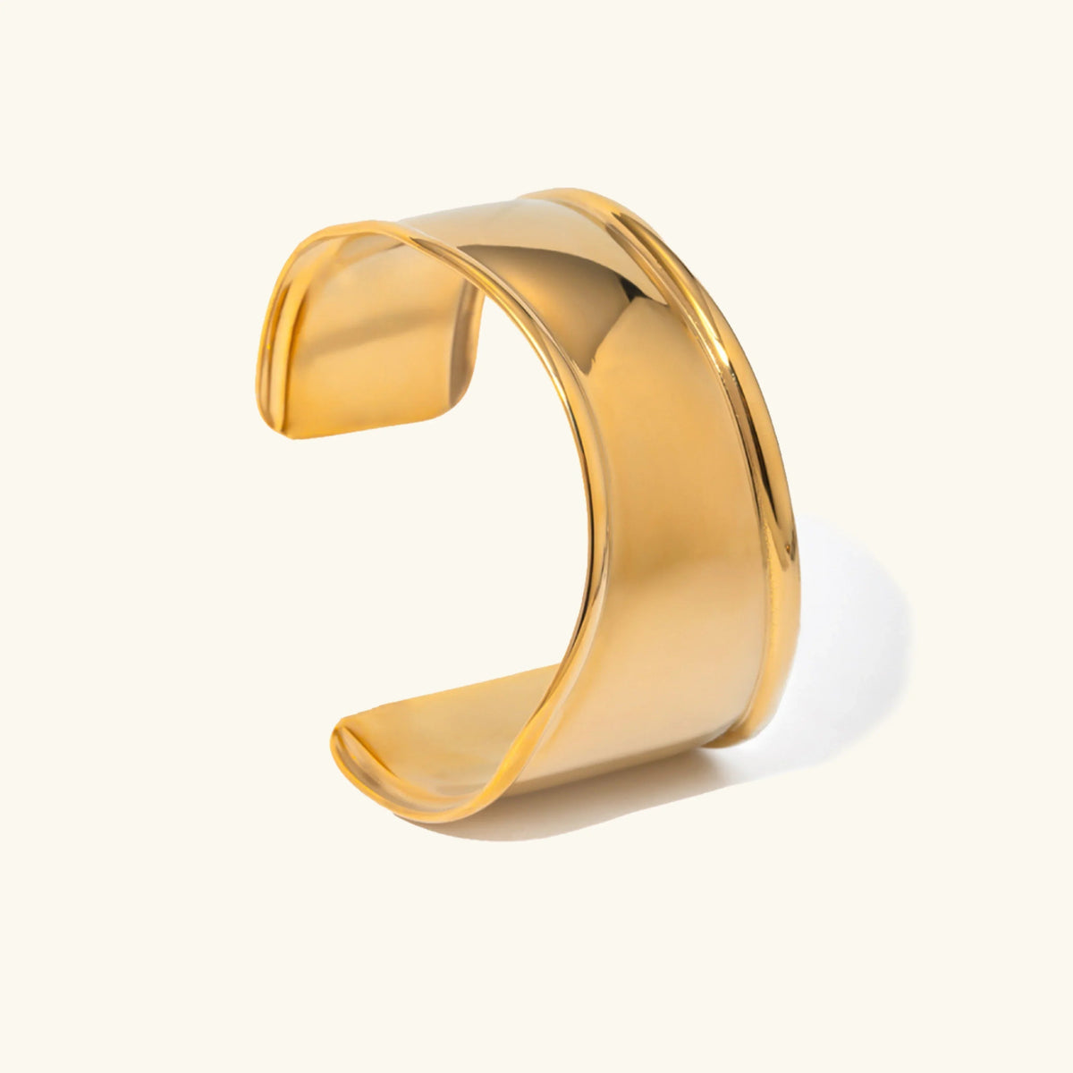 [Amore]Nellie Smooth Gold Cuff