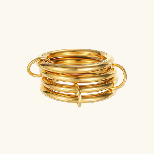 [Amore]Alexandria Two-Tone Stacked Ring