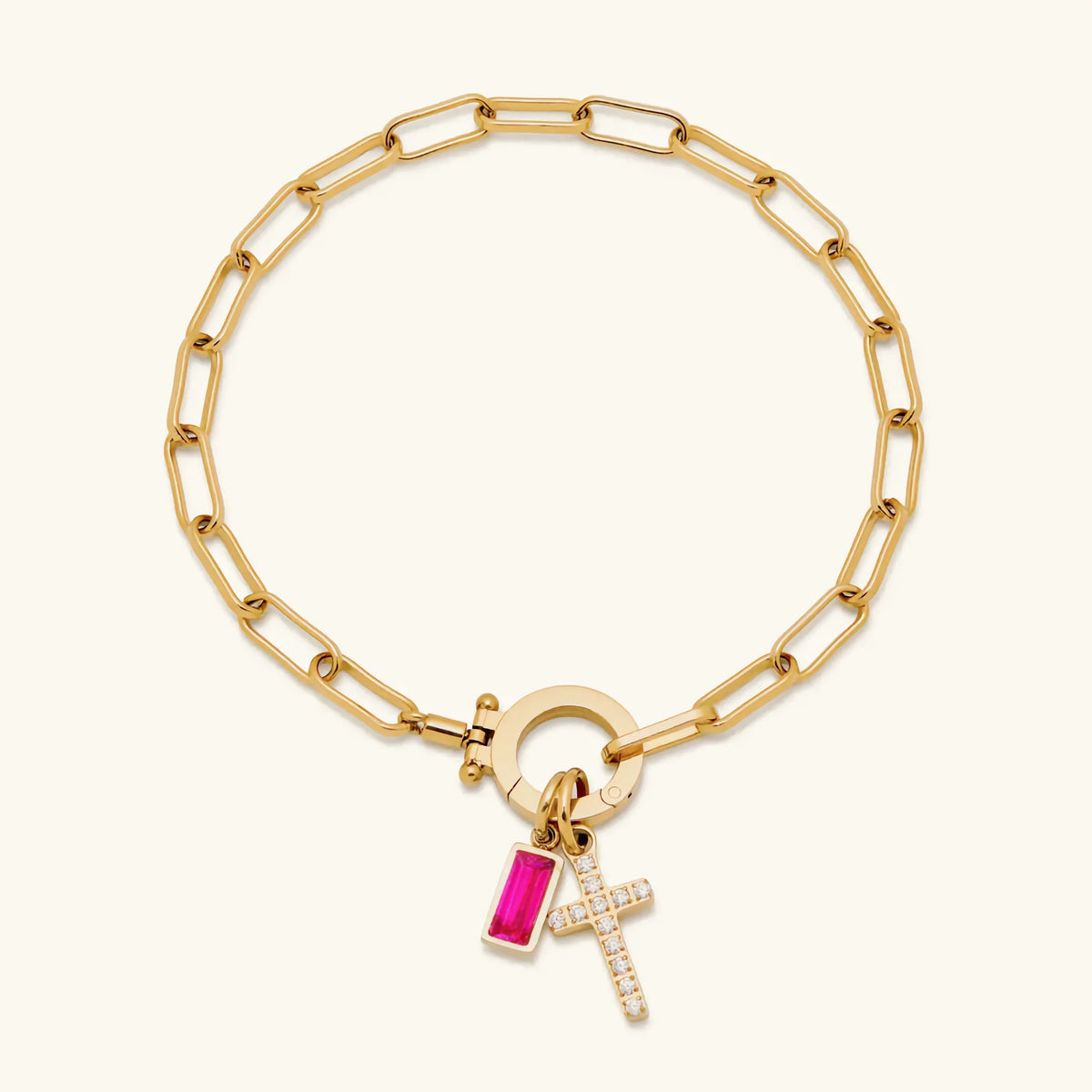 [Amore]Annabella Birthstone Cross Bracelet
