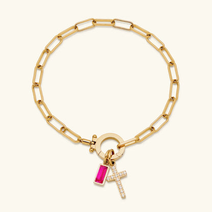 [Amore]Annabella Birthstone Cross Bracelet