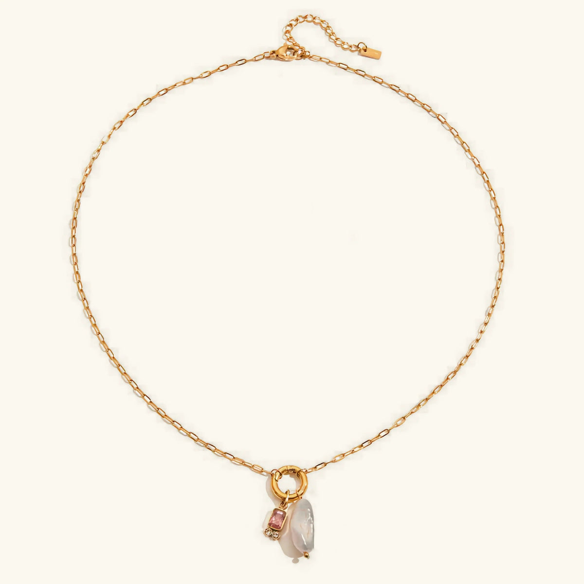 [Amore]Caitlin Birthstone Pearl Necklace