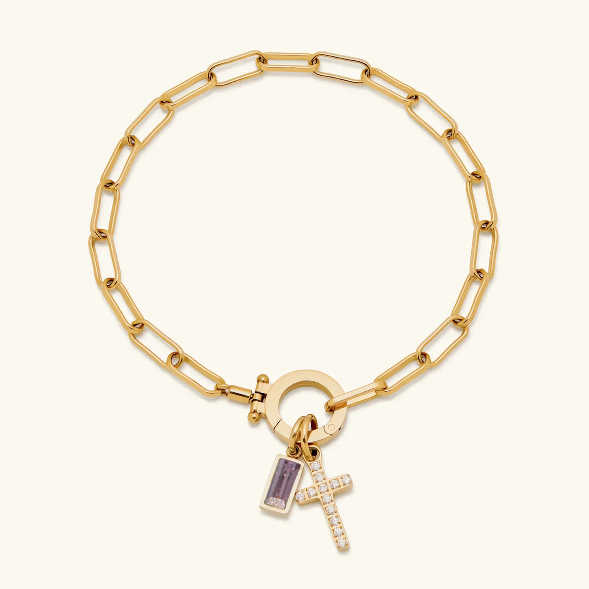 [Amore]Annabella Birthstone Cross Bracelet