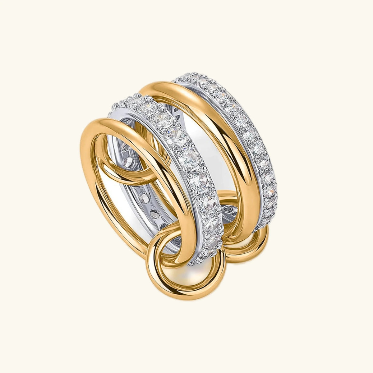 [Amore]Juno Stacked Diamond Ring