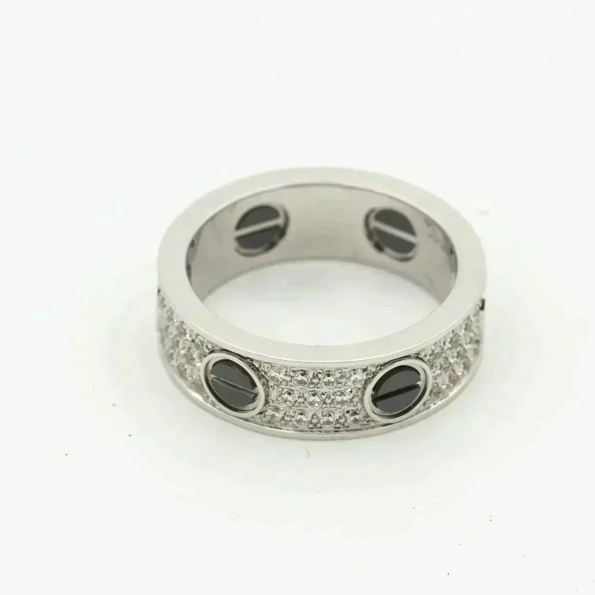 [Amore]LOVE RING 5.5MM DIAMONDS PAVED CERAMIC