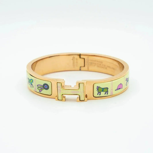 [Amore]H PINK GOLD BRACELET CREAM CERAMIC