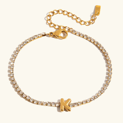 [Amore]Avaria Bubble Letter Tennis Bracelet